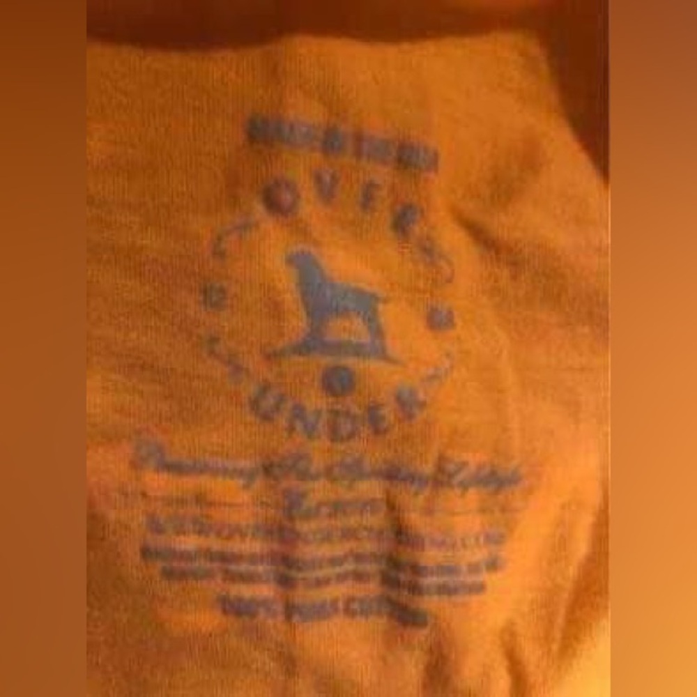 OVER UNDER -pocket T-shirt - adult size Large - worn once - Picture 4 of 5
